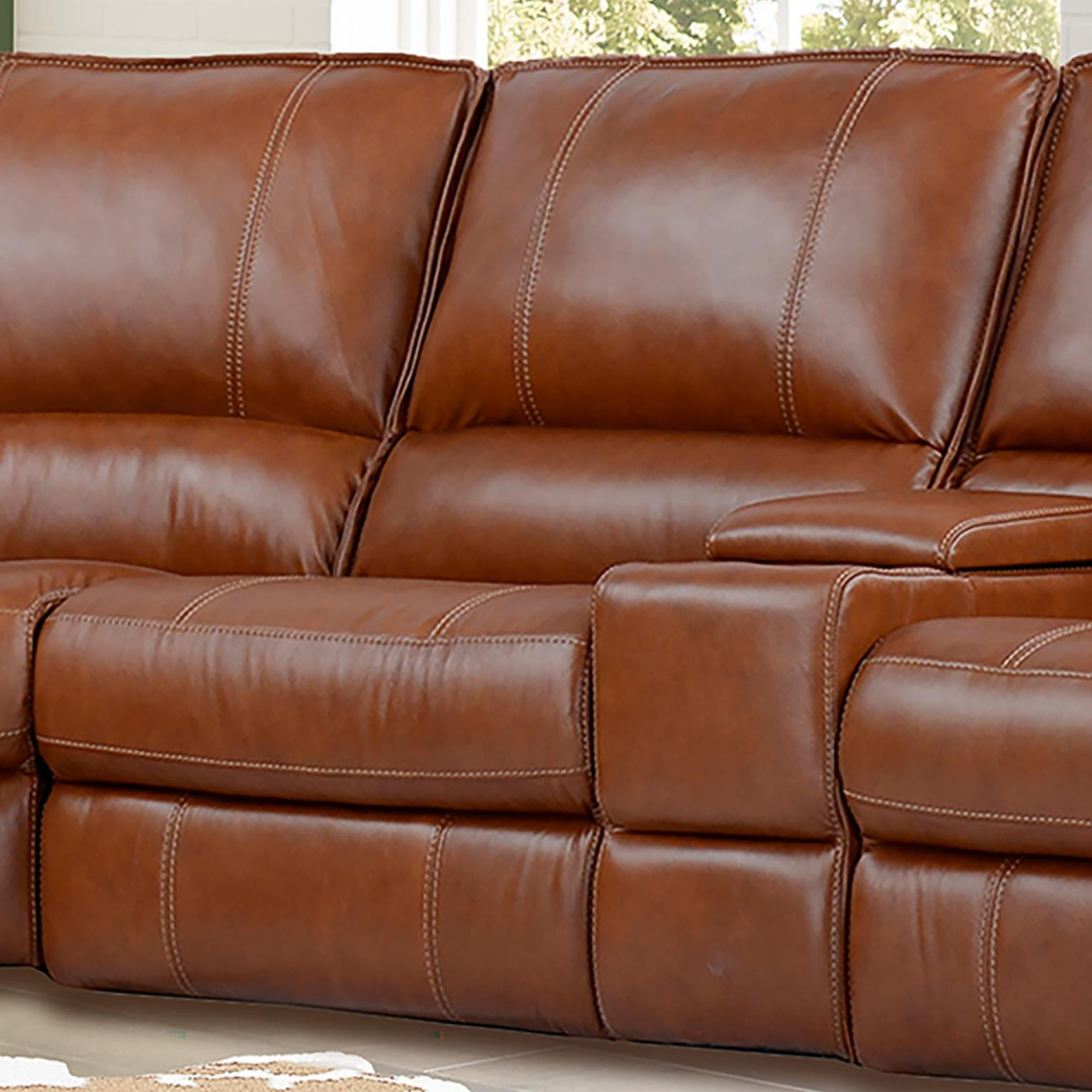 6PC Rockford Verona Saddle Top Grain Leather Modular By Parker-House Furniture MROC-PACKA(H)-VSA