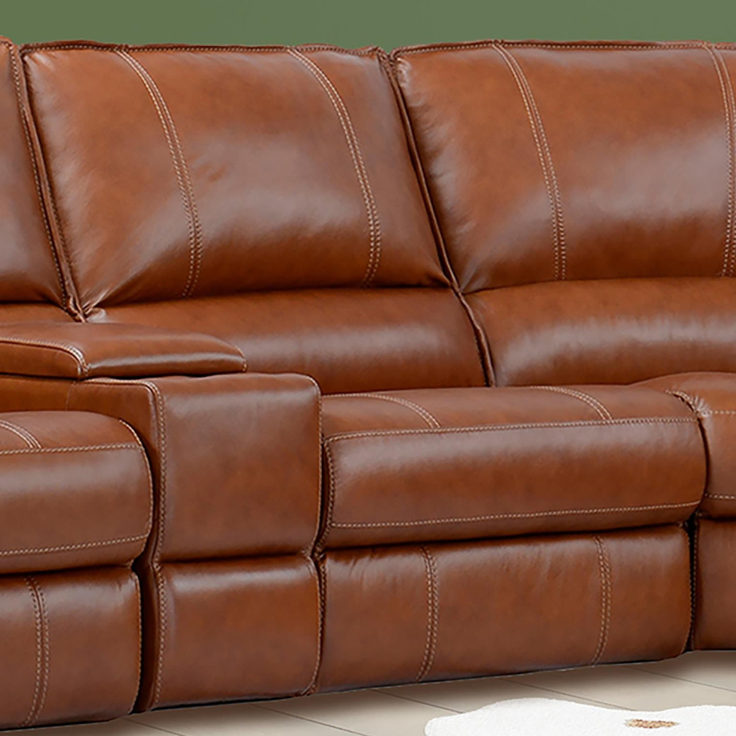 6PC Rockford Verona Saddle Top Grain Leather Modular By Parker-House Furniture MROC-PACKA(H)-VSA