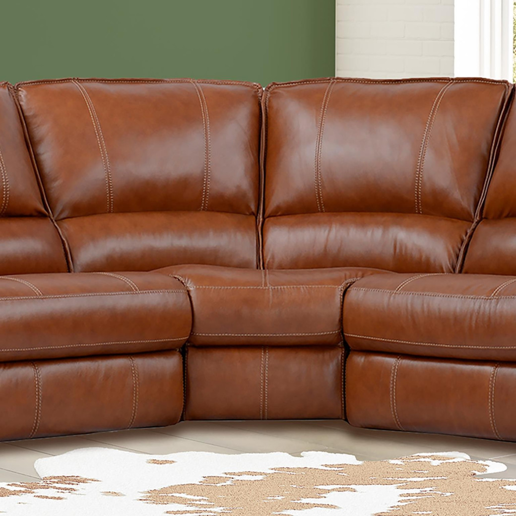 6PC Rockford Verona Saddle Top Grain Leather Modular By Parker-House Furniture MROC-PACKA(H)-VSA
