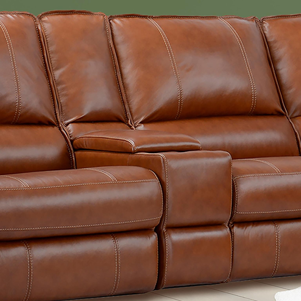 6PC Rockford Verona Saddle Top Grain Leather Modular By Parker-House Furniture MROC-PACKA(H)-VSA