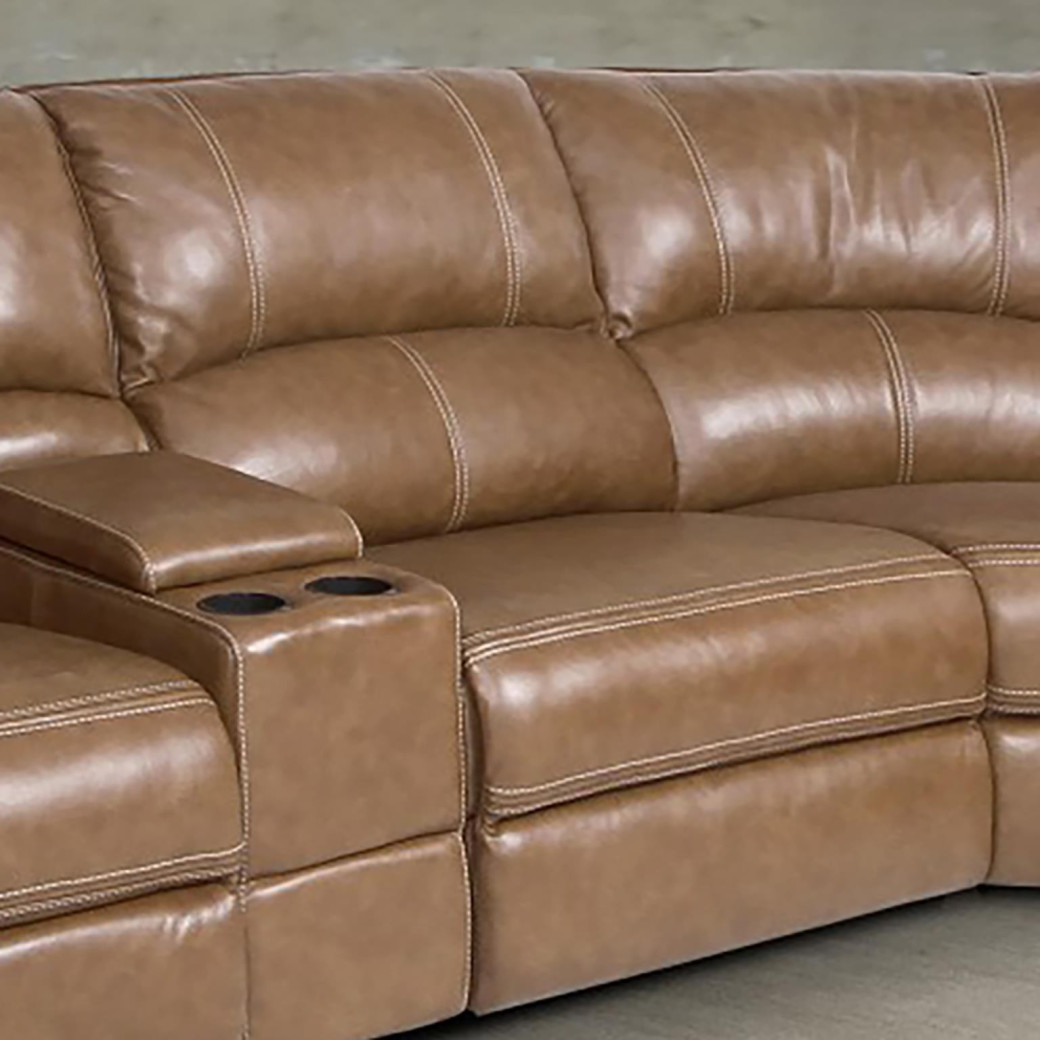 6PC Swift-Bourbon Top Grain Leather Modular By Parker-House Furniture. MSWI-PACKA(H)-BOU