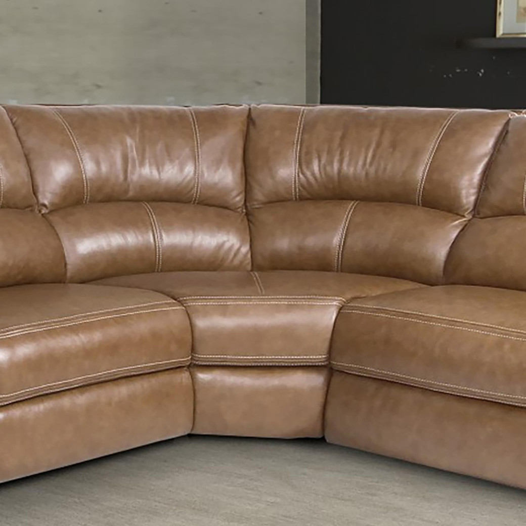 6PC Swift-Bourbon Top Grain Leather Modular By Parker-House Furniture. MSWI-PACKA(H)-BOU