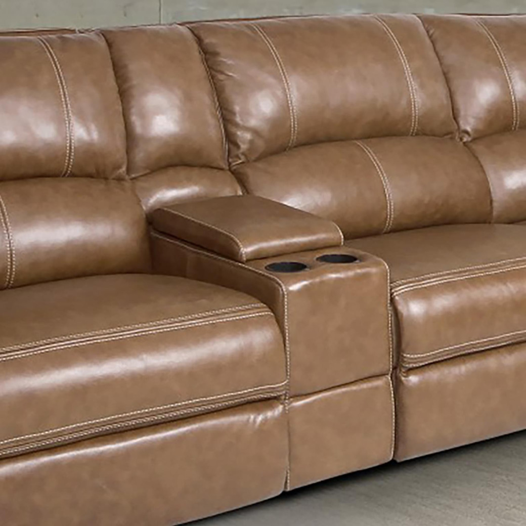 6PC Swift-Bourbon Top Grain Leather Modular By Parker-House Furniture. MSWI-PACKA(H)-BOU