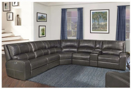 6PC Swift-Twilight Top Grain Leather Modular By Parker-House Furniture. MSWI-PACKA(H)-TWI