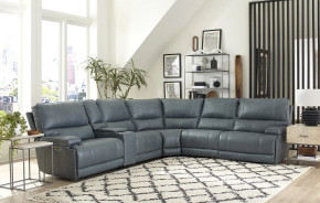 6PC Whitman-Verona Azure Top Grain Leather Modular Powered Free Motion Cordless By Parker-House Furniture. MWHI-PACKA(H)-P50-VAZ