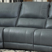 6PC Whitman-Verona Azure Top Grain Leather Modular Powered Free Motion Cordless By Parker-House Furniture. MWHI-PACKA(H)-P50-VAZ