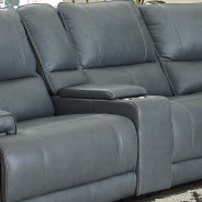 6PC Whitman-Verona Azure Top Grain Leather Modular Powered Free Motion Cordless By Parker-House Furniture. MWHI-PACKA(H)-P50-VAZ