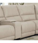 6PC Whitman Verona Linen Top Grain Leather Modular Powered Free Motion Cordless By Parker-House Furniture. MWHI-PACKA(H)-P50-VLI