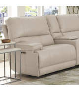 6PC Whitman Verona Linen Top Grain Leather Modular Powered Free Motion Cordless By Parker-House Furniture. MWHI-PACKA(H)-P50-VLI