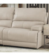 6PC Whitman Verona Linen Top Grain Leather Modular Powered Free Motion Cordless By Parker-House Furniture. MWHI-PACKA(H)-P50-VLI