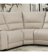 6PC Whitman Verona Linen Top Grain Leather Modular Powered Free Motion Cordless By Parker-House Furniture. MWHI-PACKA(H)-P50-VLI