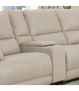 6PC Whitman Verona Linen Top Grain Leather Modular Powered Free Motion Cordless By Parker-House Furniture. MWHI-PACKA(H)-P50-VLI