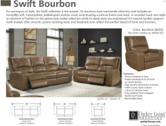 Parker-House Swift-Bourboun Powered By Free Motion Power Cordless Swivel Glider Recliner. MSWI812PH-BOU