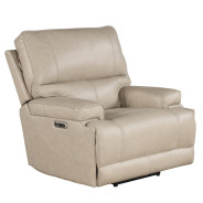 Whitman Verona Linen Top Grain Leather Recliner Powered Free Motion Cordless By Parker-House Furniture. MWHI812PH-P25-VLI