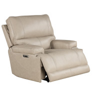 Whitman Verona Linen Top Grain Leather Recliner Powered Free Motion Cordless By Parker-House Furniture. MWHI812PH-P25-VLI