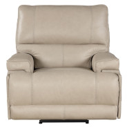 Whitman Verona Linen Top Grain Leather Recliner Powered Free Motion Cordless By Parker-House Furniture. MWHI812PH-P25-VLI