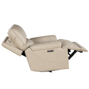 Whitman Verona Linen Top Grain Leather Recliner Powered Free Motion Cordless By Parker-House Furniture. MWHI812PH-P25-VLI