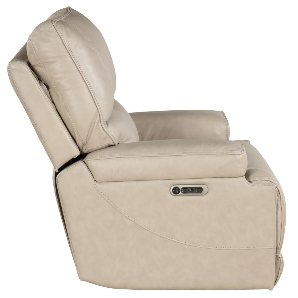 Whitman Verona Linen Top Grain Leather Recliner Powered Free Motion Cordless By Parker-House Furniture. MWHI812PH-P25-VLI
