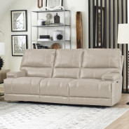 Whitman Verona Linen Sofa Top Grain Leather Powered Free Motion Cordless By Parker-House Furniture. MWHI832PH-P25-VLI