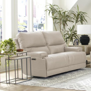 Whitman Verona Linen Loveseat Top Grain Leather Powered Free Motion Cordless By Parker-House Furniture MWHI822PH-P25-VLI