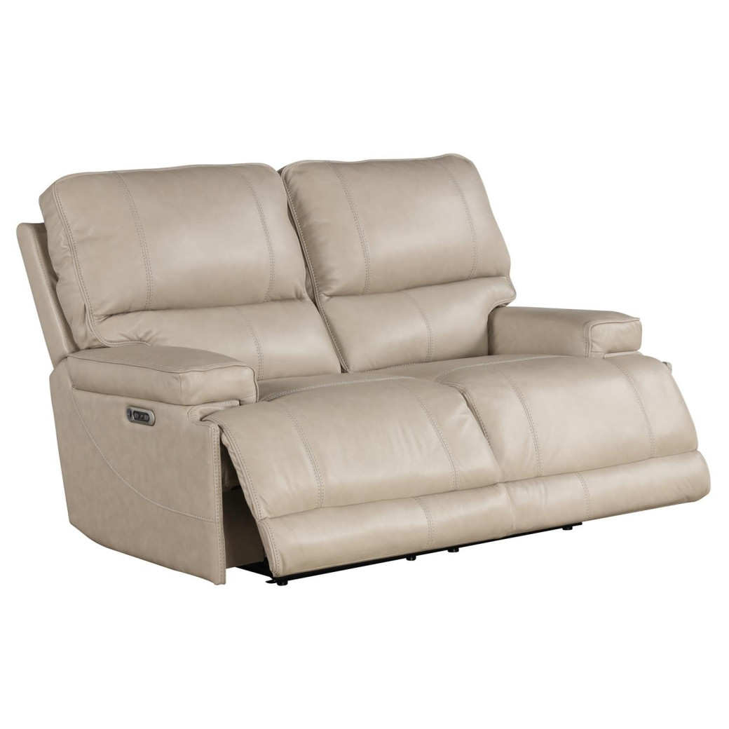 Whitman Verona Linen Loveseat Top Grain Leather Powered Free Motion Cordless By Parker-House Furniture MWHI822PH-P25-VLI