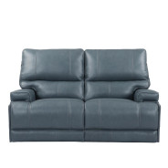 Whitman Verona Azure Top Grain Leather Loveseat Powered Free Motion Cordless By Parker-House Furniture.MWHI822PH-P25-VAZ