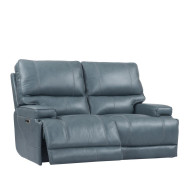 Whitman Verona Azure Top Grain Leather Loveseat Powered Free Motion Cordless By Parker-House Furniture.MWHI822PH-P25-VAZ