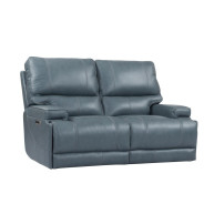 Whitman Verona Azure Top Grain Leather Loveseat Powered Free Motion Cordless By Parker-House Furniture.MWHI822PH-P25-VAZ