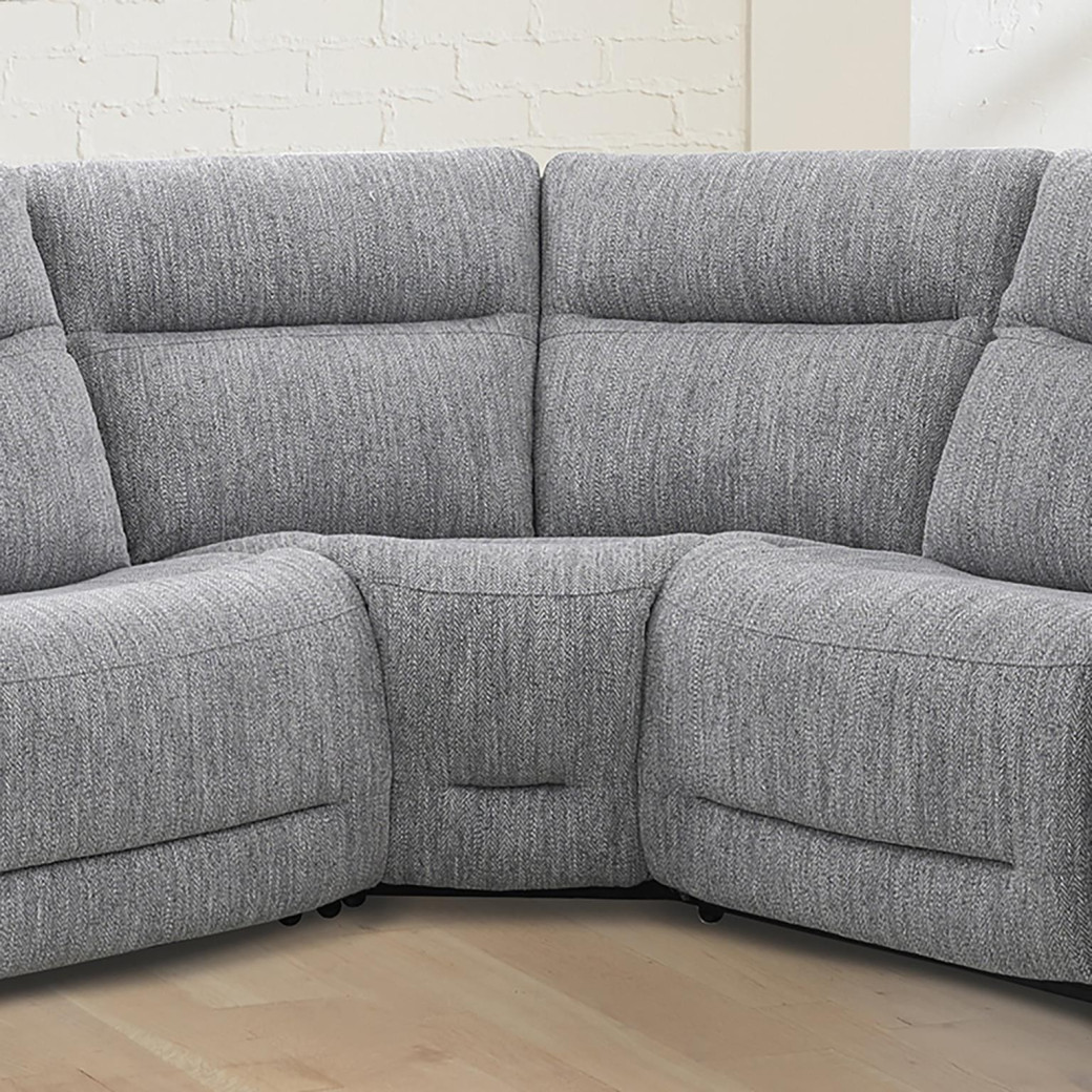 6PC Apollo Grey Power Sectional with headrests By Parker House Furniture