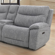 6PC Apollo Grey Power Sectional with headrests By Parker House Furniture