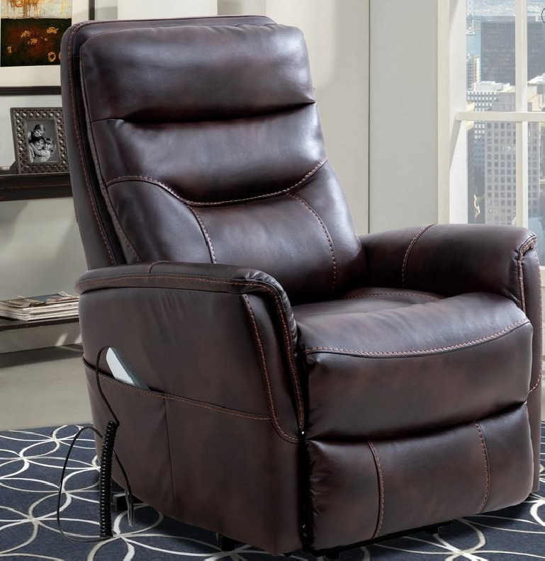 Gemini-Truffle Power Lift Recliner with Articulating Headrest By Parker House