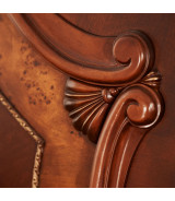 Queen Sleigh Bed honey walnut finish Cortina Collection by Michael Amini NF65011-28