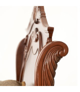 Queen Sleigh Bed honey walnut finish Cortina Collection by Michael Amini NF65011-28