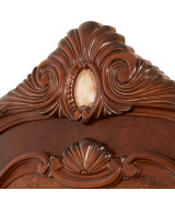 Queen Sleigh Bed honey walnut finish Cortina Collection by Michael Amini NF65011-28