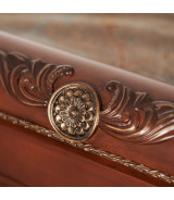 Queen Sleigh Bed honey walnut finish Cortina Collection by Michael Amini NF65011-28