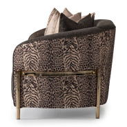LFR-LSBN825-ONX-806 Lisbon Onyx Gold Love Seat By Michael Amini