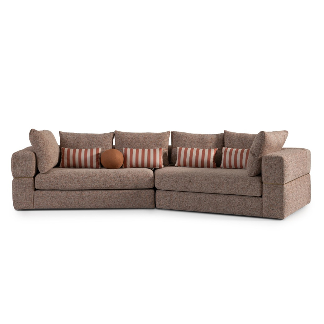 2PC Sofa Bonfire Eggshell Walnut Amora Collection By Michael Amini.LFR-AMRA816-FIR-223