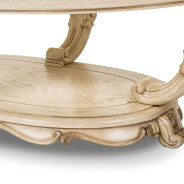 Oval Cocktail Table Champagne Platine de Royale Champagne By Michael Aminni