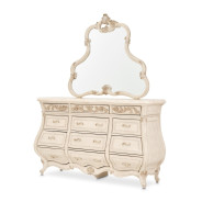 Dresser & Mirror Platine De Royale Champagne Collection By Michael Amini