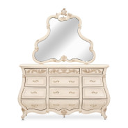 Dresser & Mirror Platine De Royale Champagne Collection By Michael Amini