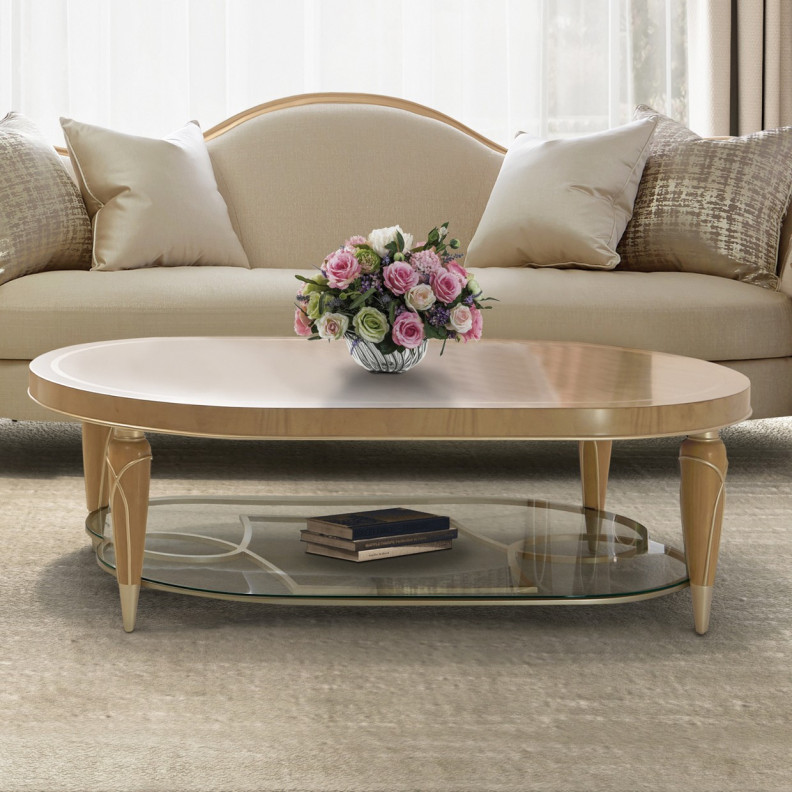 Oval Cocktail Table Villa Cherie Collection By Michael Amini