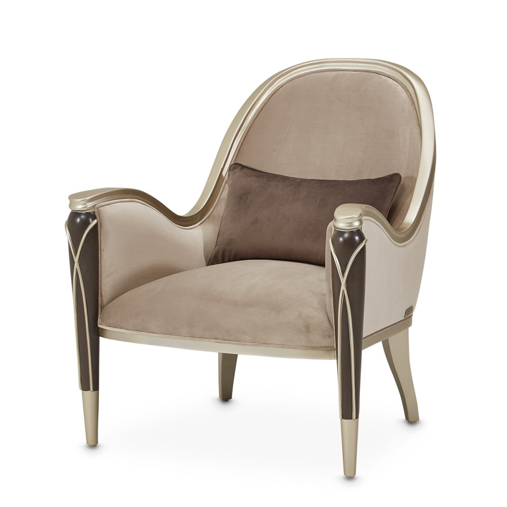 Accent Chair Villa Cherrie Hazelnut Collection By Michael Amini