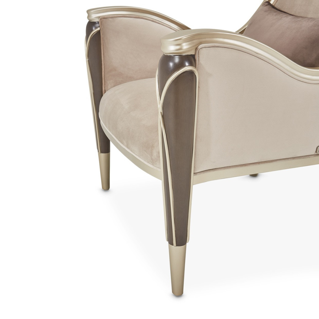 Accent Chair Villa Cherrie Hazelnut Collection By Michael Amini