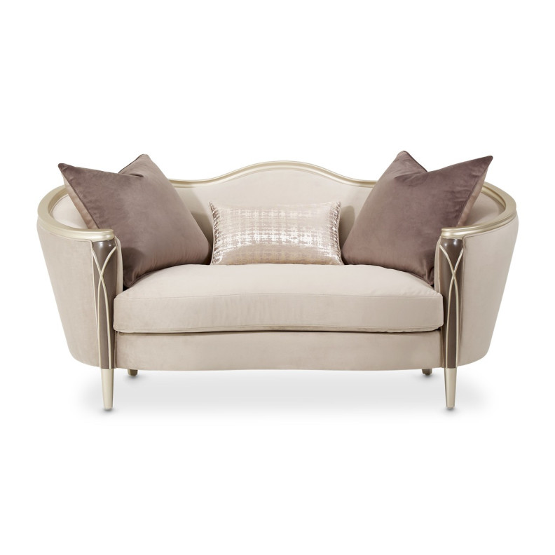 Loveseat Villa Cherrie Hazelnut Collection By Michael Amini