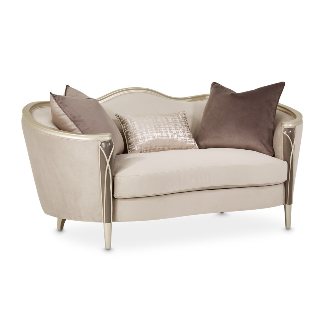 Loveseat Villa Cherrie Hazelnut Collection By Michael Amini
