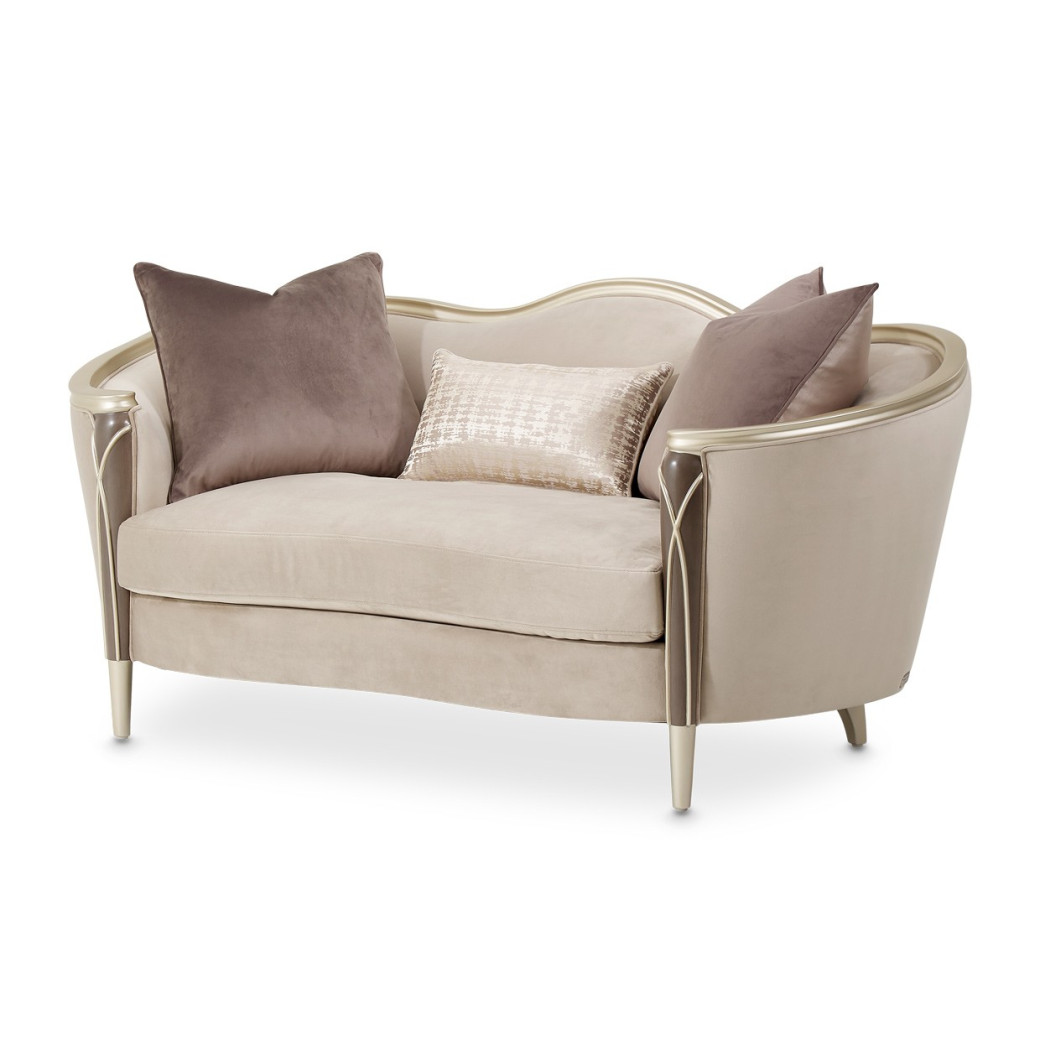 Loveseat Villa Cherrie Hazelnut Collection By Michael Amini