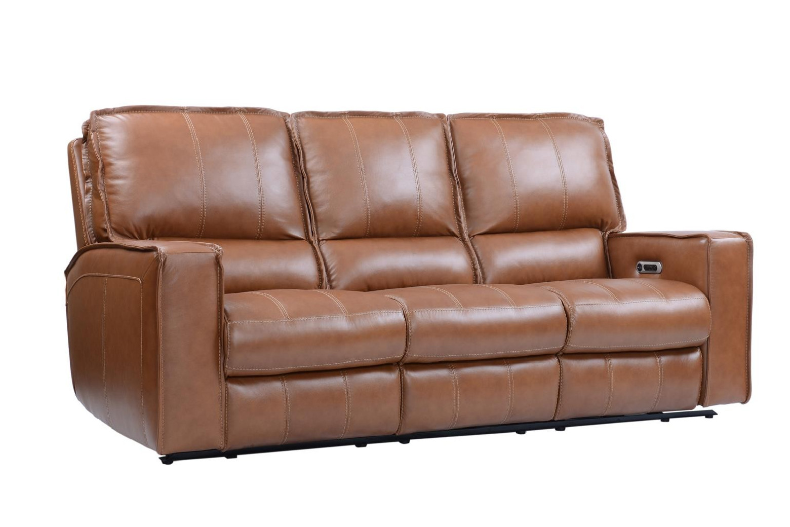 Rockford- Verona Saddle Power Triple Reclining Sofa Top Grain Leather By Parker-House Furniture. MROC833PH-VSA