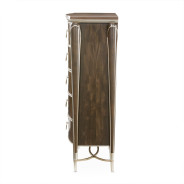 Highboy Vertical Storage Cabinets-Chest Of Drawers Villa Cherrie Hazelnut Collection By Michael Amini