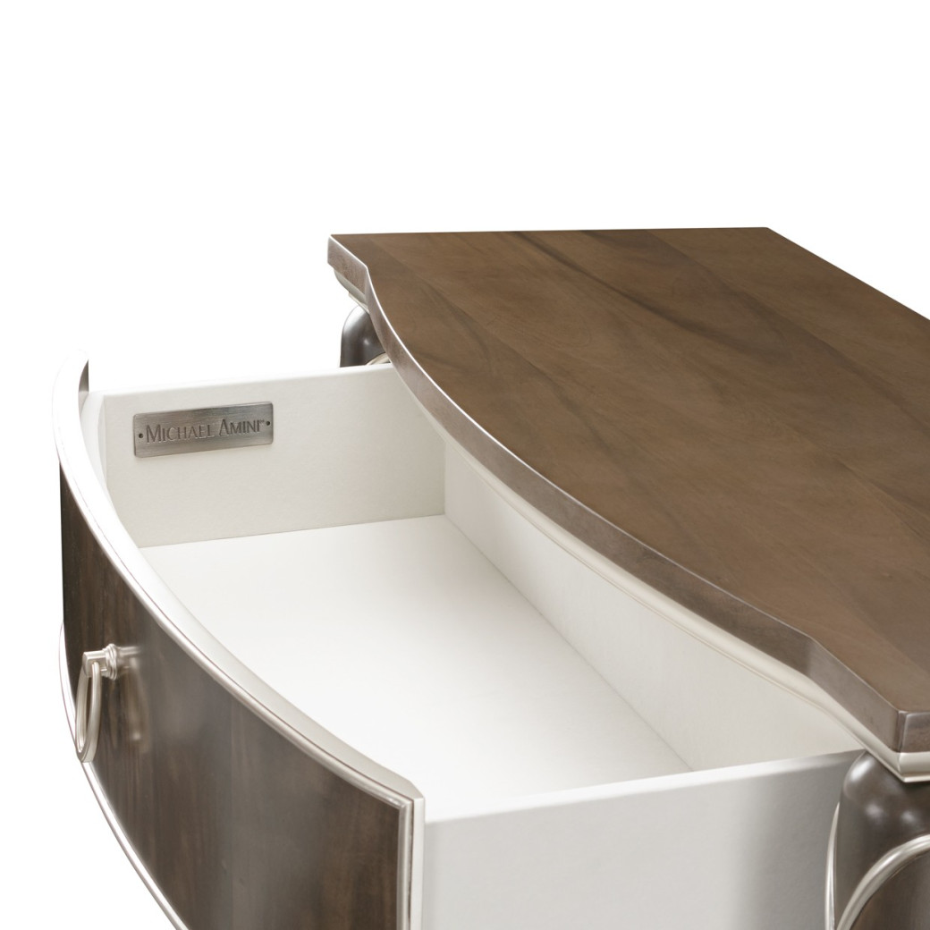 Highboy Vertical Storage Cabinets-Chest Of Drawers Villa Cherrie Hazelnut Collection By Michael Amini