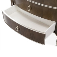Highboy Vertical Storage Cabinets-Chest Of Drawers Villa Cherrie Hazelnut Collection By Michael Amini